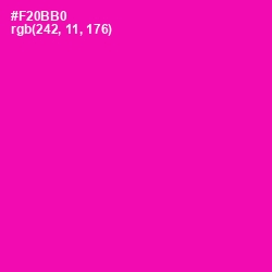 #F20BB0 - Hollywood Cerise Color Image