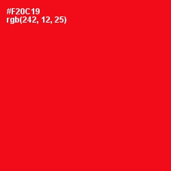 #F20C19 - Red Color Image