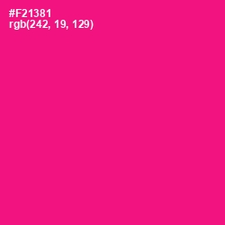 #F21381 - Hollywood Cerise Color Image