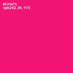 #F21475 - Rose Color Image