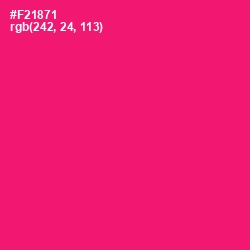 #F21871 - Rose Color Image