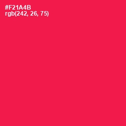 #F21A4B - Razzmatazz Color Image
