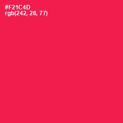 #F21C4D - Razzmatazz Color Image