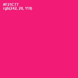 #F21C77 - Rose Color Image