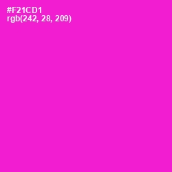 #F21CD1 - Shocking Pink Color Image