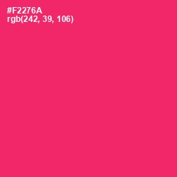 #F2276A - Radical Red Color Image