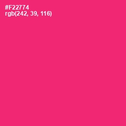 #F22774 - Cerise Red Color Image