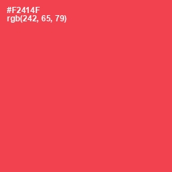 #F2414F - Coral Red Color Image