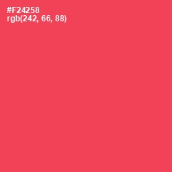 #F24258 - Coral Red Color Image