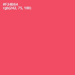 #F24B64 - Carnation Color Image