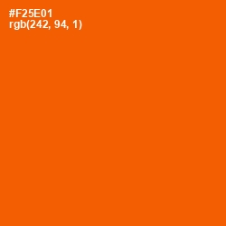 #F25E01 - International Orange Color Image