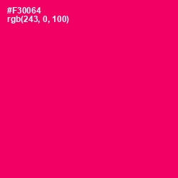 #F30064 - Rose Color Image