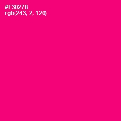 #F30278 - Rose Color Image