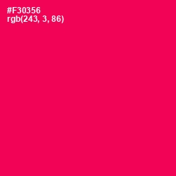 #F30356 - Razzmatazz Color Image