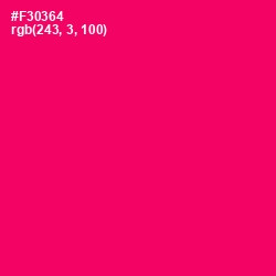 #F30364 - Rose Color Image