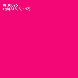 #F30675 - Rose Color Image