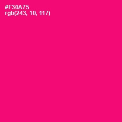 #F30A75 - Rose Color Image