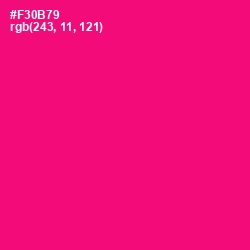 #F30B79 - Rose Color Image