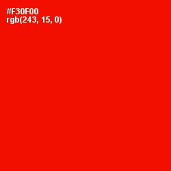 #F30F00 - Red Color Image