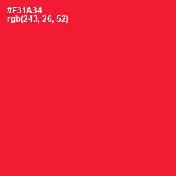 #F31A34 - Torch Red Color Image