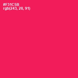 #F31C5B - Razzmatazz Color Image
