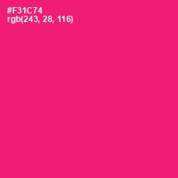 #F31C74 - Rose Color Image