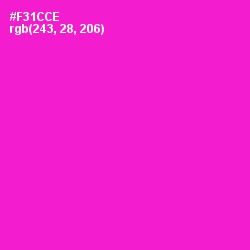 #F31CCE - Shocking Pink Color Image