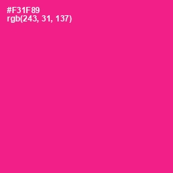 #F31F89 - Wild Strawberry Color Image