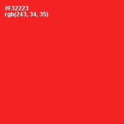#F32223 - Alizarin Crimson Color Image