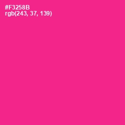 #F3258B - Wild Strawberry Color Image