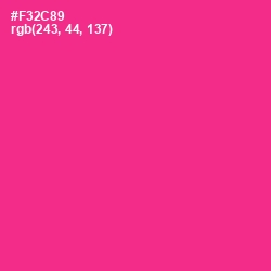 #F32C89 - Wild Strawberry Color Image