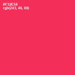 #F32E58 - Radical Red Color Image