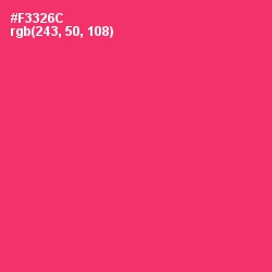 #F3326C - Radical Red Color Image