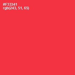 #F33341 - Amaranth Color Image