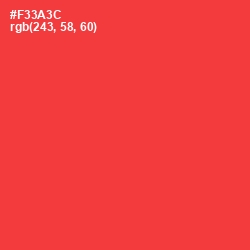 #F33A3C - Red Orange Color Image