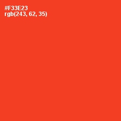 #F33E23 - Red Orange Color Image