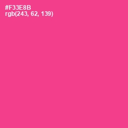 #F33E8B - Wild Strawberry Color Image
