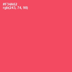 #F34A62 - Carnation Color Image