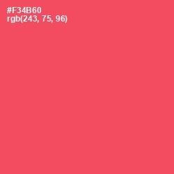 #F34B60 - Carnation Color Image