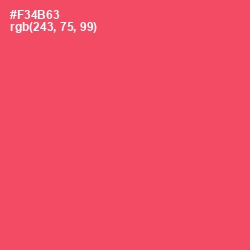 #F34B63 - Carnation Color Image