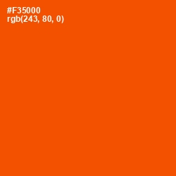 #F35000 - International Orange Color Image