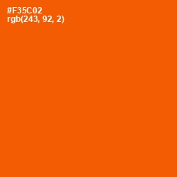 #F35C02 - International Orange Color Image