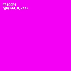#F400F4 - Magenta / Fuchsia Color Image