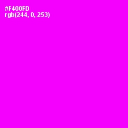 #F400FD - Magenta / Fuchsia Color Image