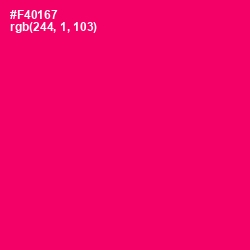 #F40167 - Rose Color Image