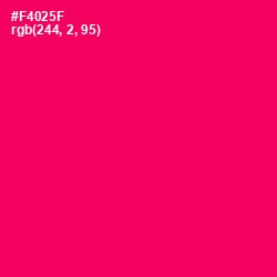 #F4025F - Razzmatazz Color Image