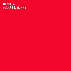 #F4062C - Torch Red Color Image