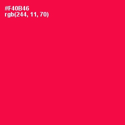 #F40B46 - Razzmatazz Color Image