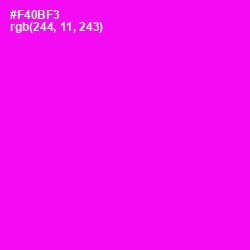 #F40BF3 - Magenta / Fuchsia Color Image