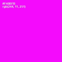 #F40BFB - Magenta / Fuchsia Color Image